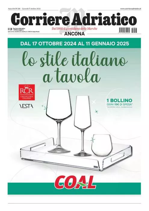 Prima-pagina-corriere adriatico-edizione-di-oggi-17-10-2024
